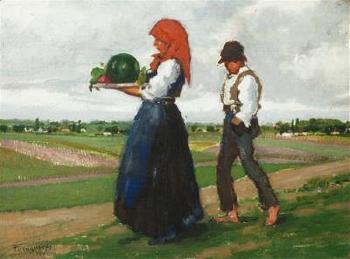 Couple in a Field by 
																	Geza Farago