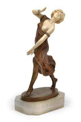 A figure of a dancer by 
																	A Ermler
