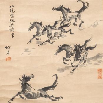 Study Of Galloping Horses by 
																			 Tang Zuishi
