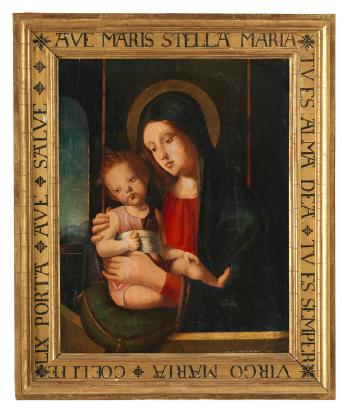 Madonna mit Kind by 
																			Jacopo da Valenza
