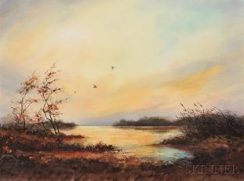 Autumn Marsh View by 
																	James A Camlin