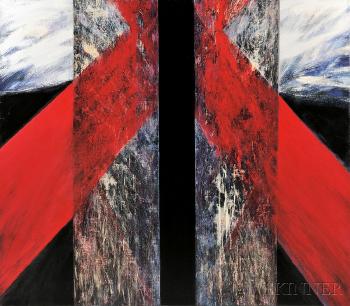 Abstract (Red and Black) by 
																	Irene Valincius