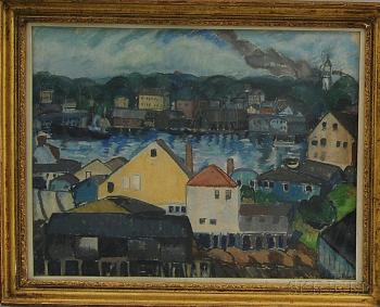 Gloucester harbor by 
																			Ethel Louise Paddock