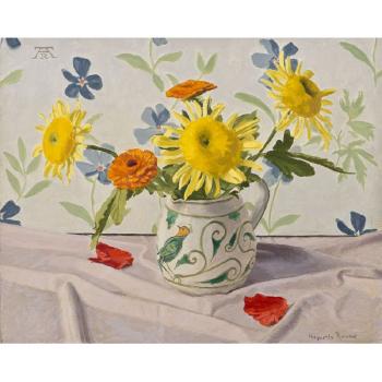 Vase de fleurs by 
																	Augustin Rouart