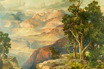 Grand Canyon of Arizona from Herbert Rim Road by 
																			Thomas Moran