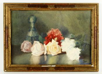 Still life with roses by 
																			Andre Wargoutz
