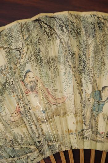 A scholar and attendant beneath a willow tree by 
																			 Ngan Ying