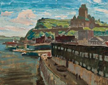 View from Lower Town, Quebec by 
																			Albert Edward Cloutier