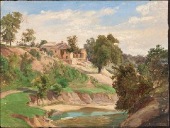 On the Pedernales River by 
																			Hermann Lungkwitz