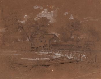 Water Mill (Grist Mill) by 
																			Hermann Lungkwitz