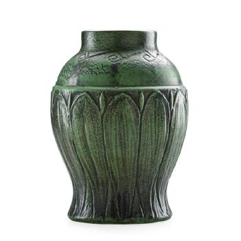 Vase With Stylized Leaves by 
																			 Wheatley Pottery