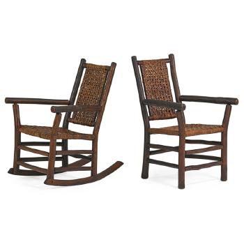 Rocker And Armchair by 
																			 Old Hickory