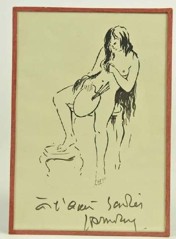Esquisse femme nue by 
																			Jacques Favre de Thierrens