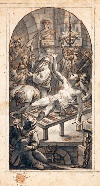 Le martyre de saint Laurent by 
																	Lodovico Gallina