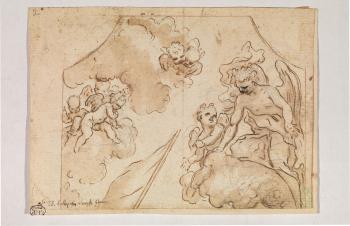 Angelo e cherubini nelle nuvole by 
																	Francesco Campora