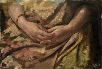 Le mani in grembo by 
																	Antonio Fabres y Costa