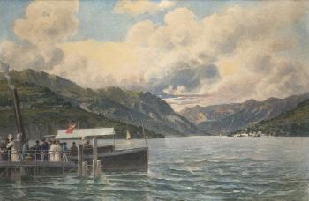Scorcio del lago di Como by 
																	Angelo Achini