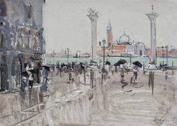 Pioggia in Piazza San Marco by 
																	Paolo Zanucco