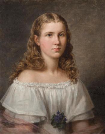 Retrato de niña by 
																	Antonio Maria de Esquivel