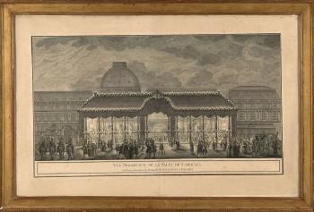 Vue perspective de la Salle du Carrousel construite à l’occasion du mariage de Monseigneur le Dauphin by 
																			Jean Ouvrier