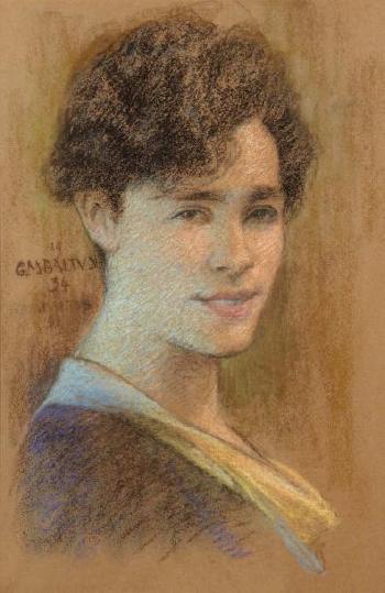 Portrait de femme by 
																	Georges Baltus