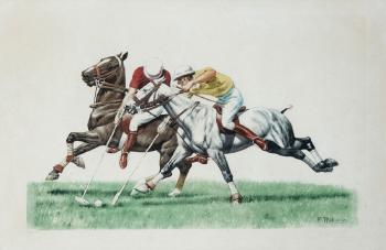 Les Joueurs de polo by 
																			Francisque Rebour