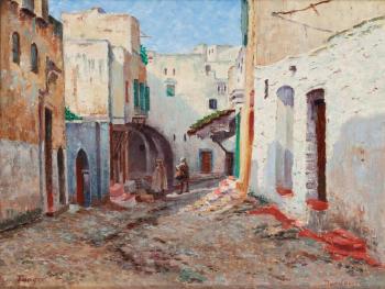 Scène de rue à Tanger by 
																	Edouard Jean Dambourgez