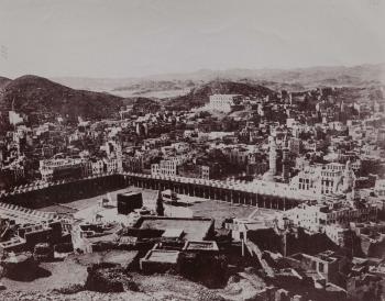 Pèlerinage à La Mecque, La Kaaba. Vue sur le Haram sacré et sur la partie nord de La Mecque by 
																			Al-Sayyid Abd al-Ghaffar