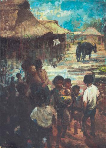 Children in the village by 
																	Itji Tarmizi