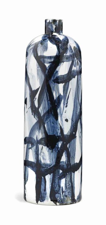 Ink Blue Tall Vase by 
																	Felicity Aylieff
