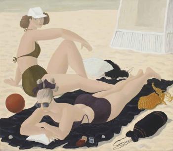 Women on the beach by 
																	Ferdinand Erfmann