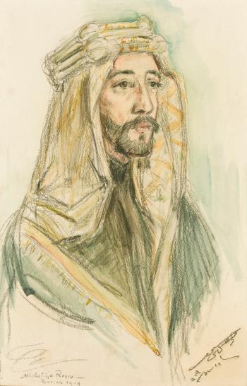 Portrait of Faisal I of Iraq by 
																	Micheline Resco