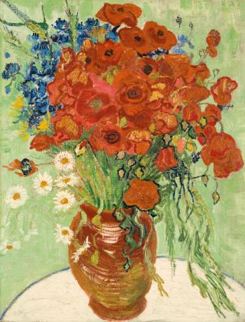 Nature Morte, Vase Aux Marguerites Et Coquelicots by 
																	Vincent van Gogh