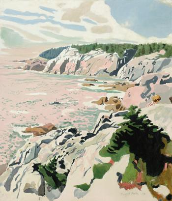 The Cliffs of Isle Au Haut by 
																	Fairfield Porter