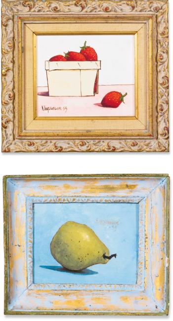 Basket of Strawberries and Pear: Two Works by 
																	Keith Ingermann