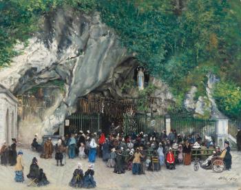 Our Lady Of Lourdes by 
																	Francisco Oller