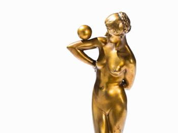 Bronze Female Nude With Ball by 
																			Sandor Jaray