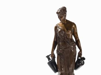 Bronze Female Water Carrier by 
																			Cuno von Uechtritz-Steinkirch
