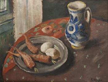 Still Life with Jug and Vegetables by 
																	Rudolf Vejrych