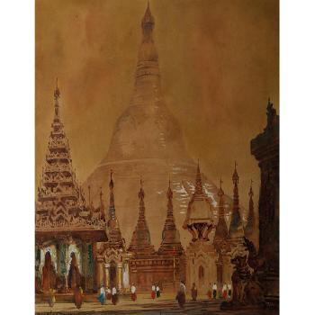 The Shwedagon Pagoda by 
																	 U Ngwe Gaing