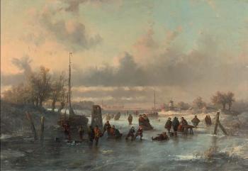Eisvergnügen auf der Schelde by 
																	Laurent Herman Redig