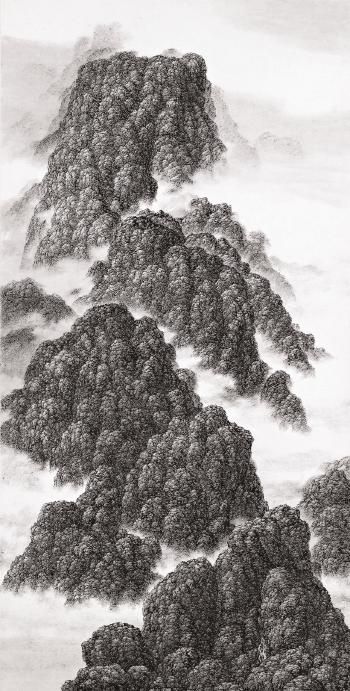 Mountain and cloud by 
																	 Xia Yifu