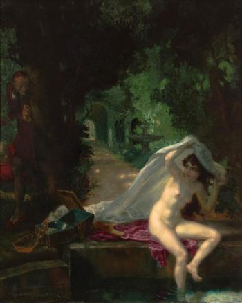 Susanna and the elders by 
																	Theodor Baierl