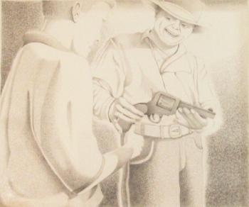 Study for gun ranger by 
																	Tom Mutch