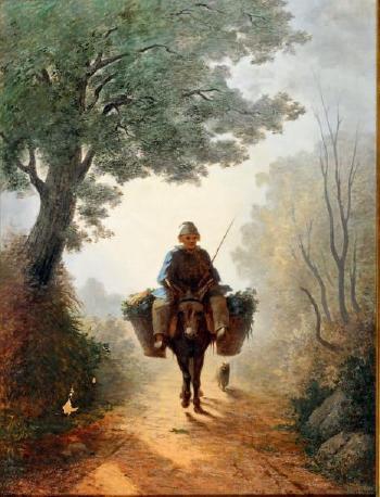 Le jardinier sur son âne by 
																	Amelie Nivet-Fontaubert