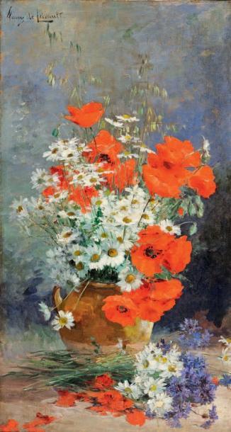 Fleurs dans un pot de terre by 
																	Albert Tibule Furcy de Lavault