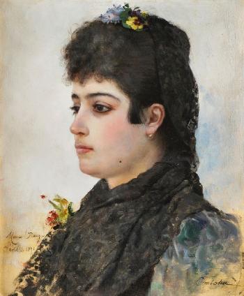 Portrait d'une Sévillanaise by 
																	Maurice Henri Orange