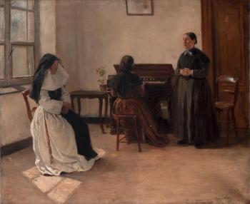 La leçon de piano by 
																	Leon Eugene Abry
