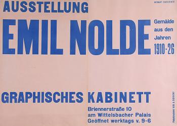 Ausstellung Emil Nolde Gemälde from den Jahren 1910-1926, Graphisches Kabinett by 
																	Jan Tschichold