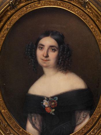Portrait einer Dame by 
																			Herminie Louise Mutel